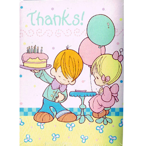 Precious Moments Happy Birthday Thank You Notes w/ Env. (8ct)